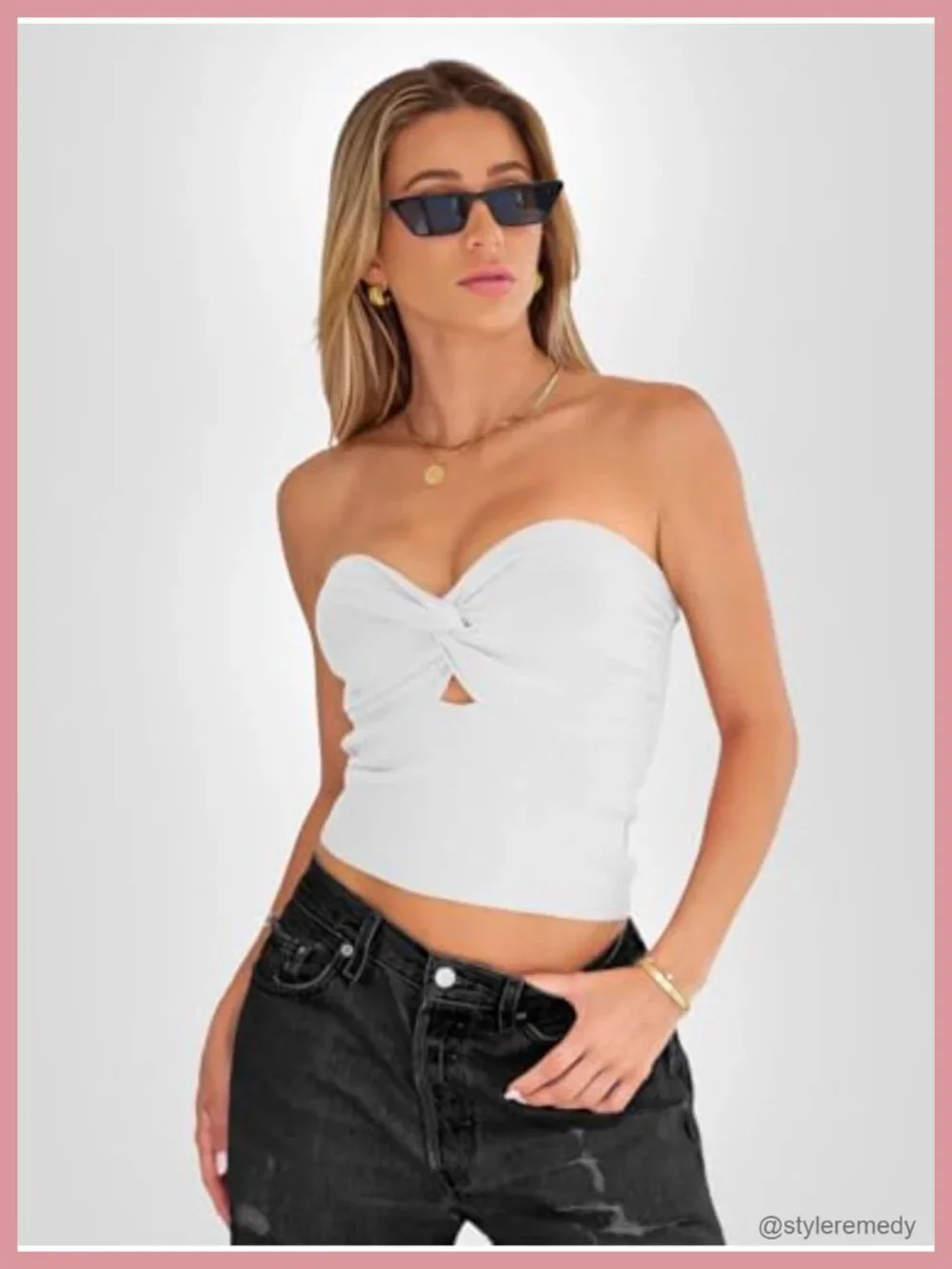 Strapless Crop Tube Top Ribbed Knit Y2K Summer Beach Vacation Going Out Clothes